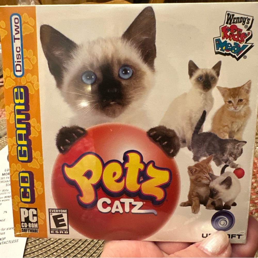 NEW Petz Catz PC CD ROM 2009 Wendy's Kids’ Meal Game Ubisoft Promotional Sealed